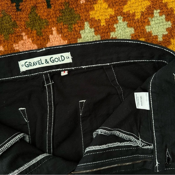 Gravel & Gold Placer Pants High Rise Straight Leg Sold Out Raven Black Jeans - Picture 4 of 5